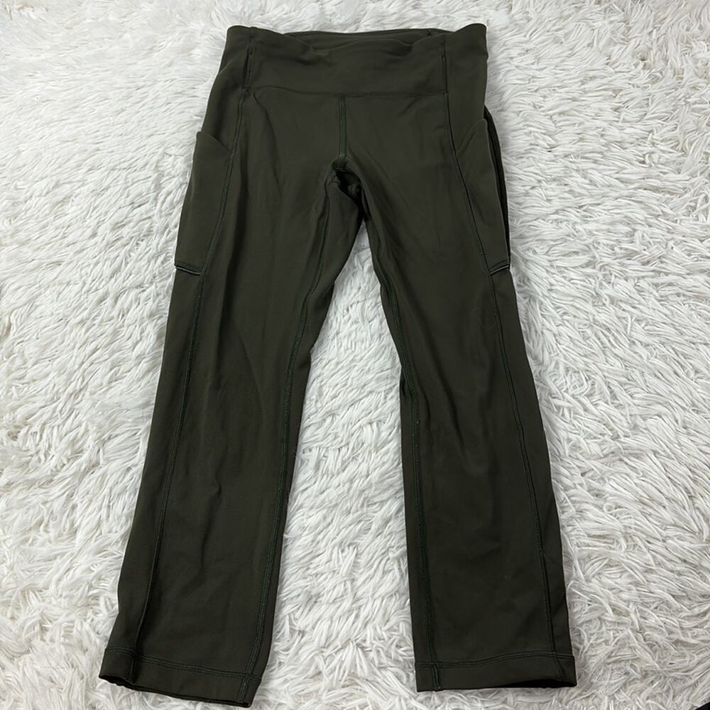 Lululemon Speed Up Crop (21") Dark Olive
